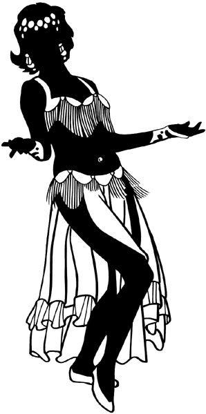 Exotic dancer silhouette vinyl sticker. Customize on line. Dancing 028-0077